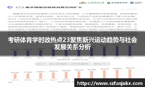 考研体育学时政热点23聚焦新兴运动趋势与社会发展关系分析